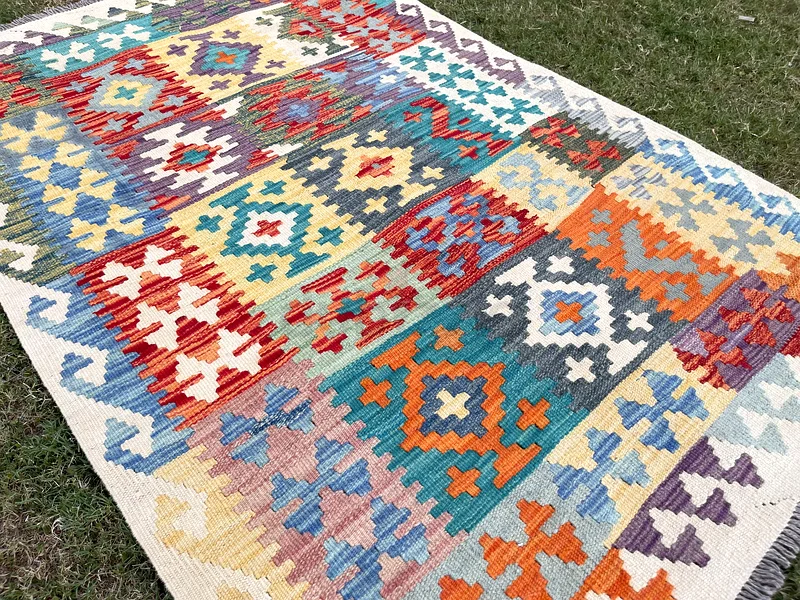 101 × 151 سم | سجادة تركمانية يدوية جديدة جميلة وملونة63183722955779112