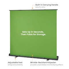 Background Pull-up Style Wrinkle-resistant Green Screen Backdrop 