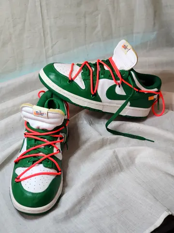 Nike Dunk Low Off-White Pine Green AUTHENTIC size 9.5US