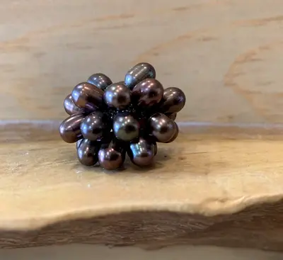 Pearl Finger Ring. Natural Pearls with High Lustre.  Never Worn. Going For Just AED 400.