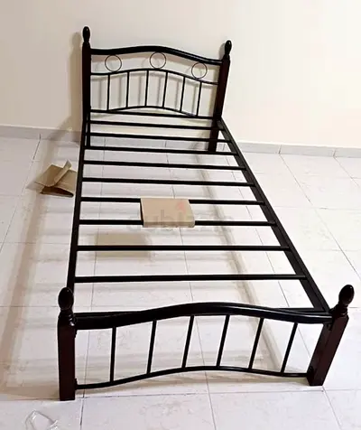 Wooden Steel Single Bed 90/190