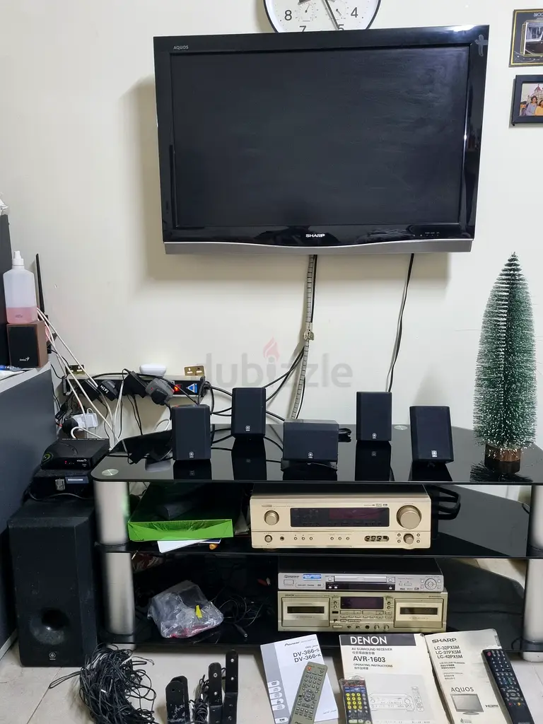 DENON AVR1603 AV SURROUND RECIVER KEFQ7 1 PAIR Q9 CENTER 5 YAMAHA