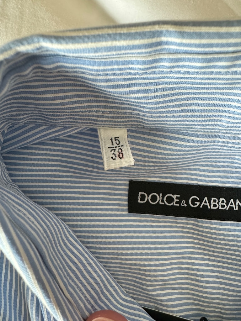 Dolce and Gabanna Men’s Blue Stripped Shirt (Size 15) | dubizzle