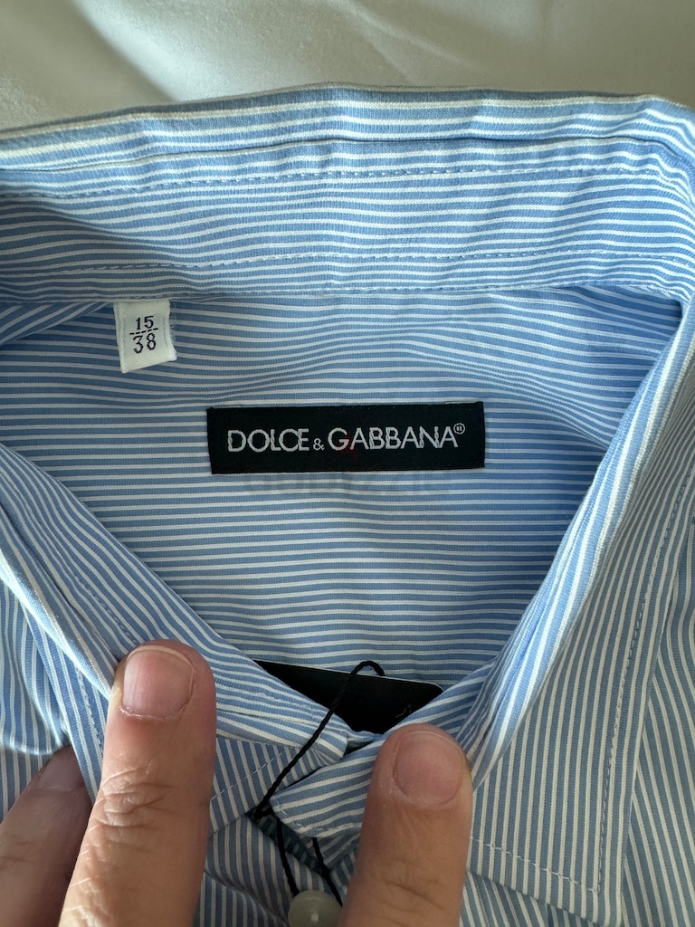 Dolce and Gabanna Men’s Blue Stripped Shirt (Size 15) | dubizzle