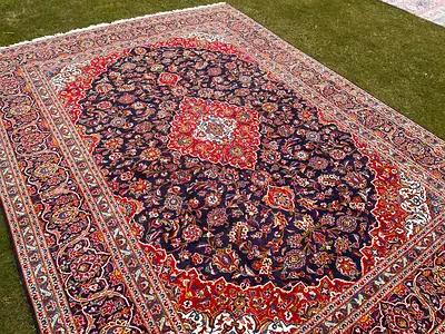 3x4m | new Handmade Beautiful Persian Carpet Kashan Dark Blue