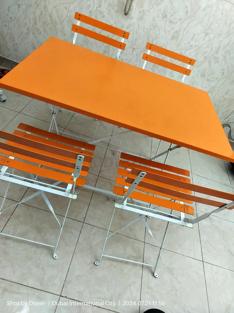 Folding table and chairs
