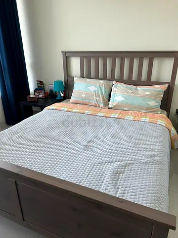 Bed with mattress