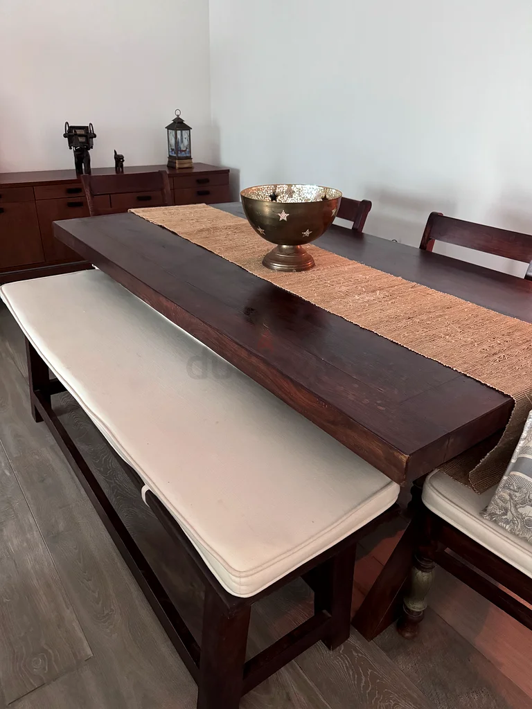 Dark wood Dining table set