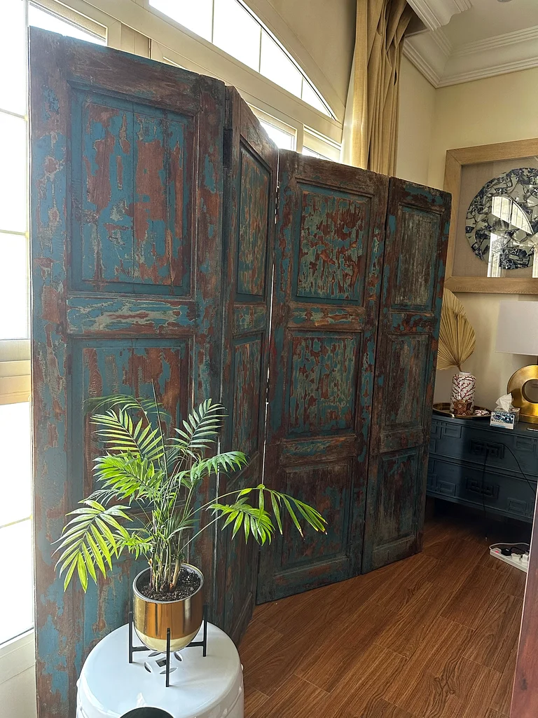 Partition MARINA HOME Indian reclaimed vintage TEAK wood bohemian