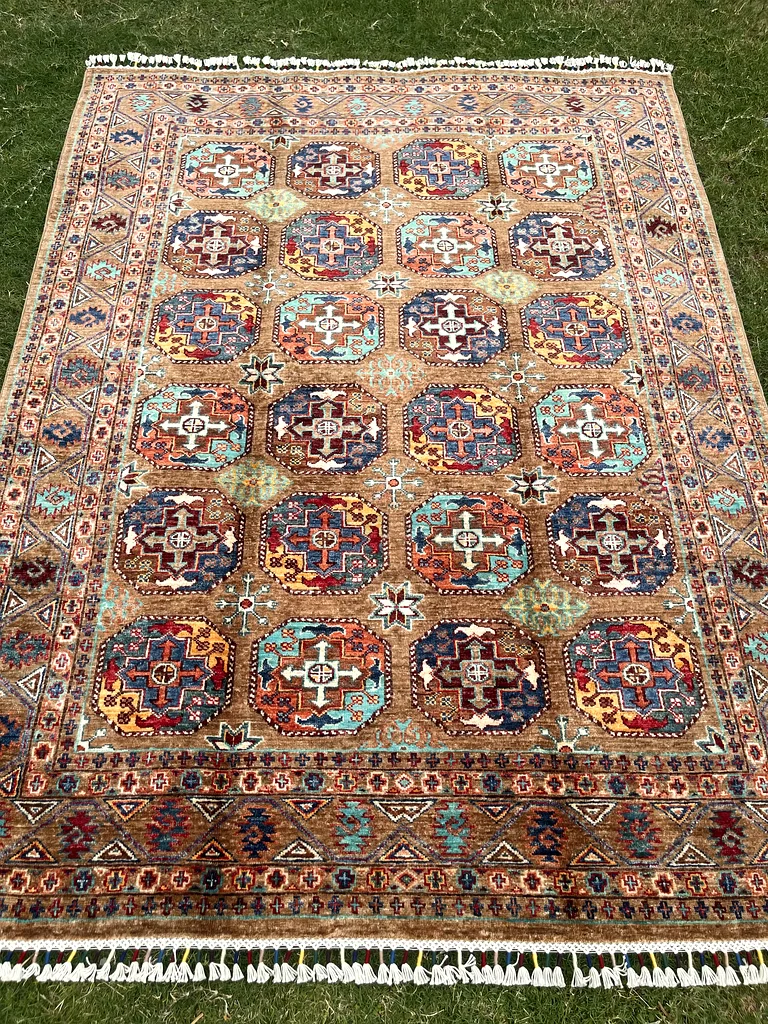 151 x 202 cm | new Handmade Beautiful Khiva Brown Carpet63209348354049112