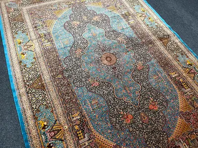 201 x 294 cm | New Beautiful High Quality Silk Persian Carpet Jamshedi