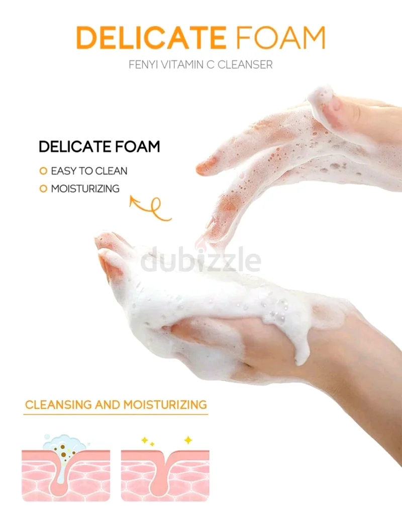 1Pc Vitamin C Mild Fenyi Brightening Face Cleanser, 50g Deep Cleansing Pores Face Wash Oil Control M63241132005762110
