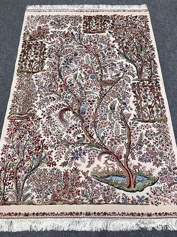 177 x 119 cm | new Beautiful Scenery Silk Persian Carpet