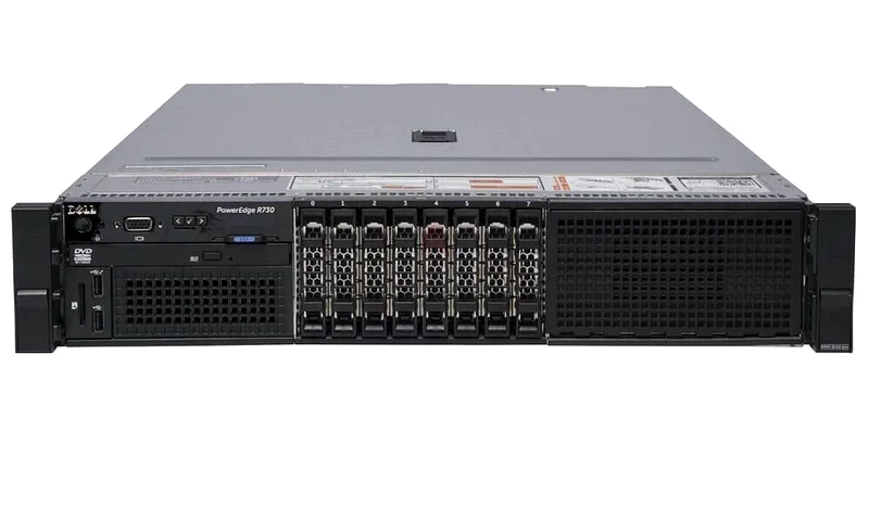 خادم ديل باور إيدج R730، معالجان إنتل زيون (E5-2667 V3)، 32 نواة، ذاكرة عشوائية 64 جيجابايت DDR4، قرص صلب 2.7 تيرابايت SAS 10K63254495125121111
