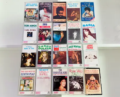 20 Vintage Female Pop Music Cassettes