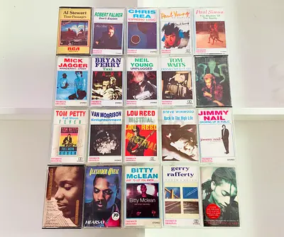 20 Vintage Male Pop / Rock Music Cassettes