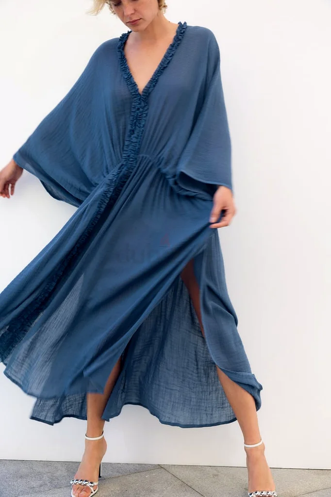 Zara Cotton Kaftan Dress63240125822979111