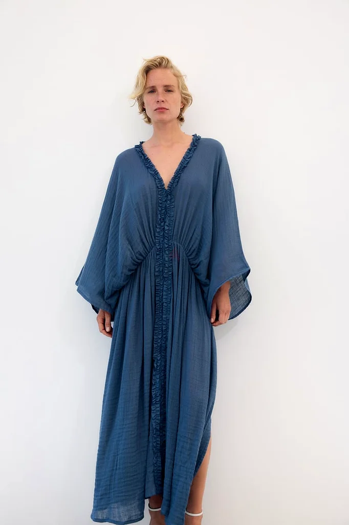 Zara Cotton Kaftan Dress63240125822979112