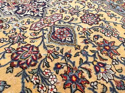 133 x 200 cm | Vintage Handmade Persian Qom Carpet High Quality