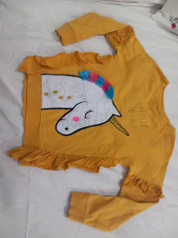 Bright colored cotton pullover, size 5-6 years