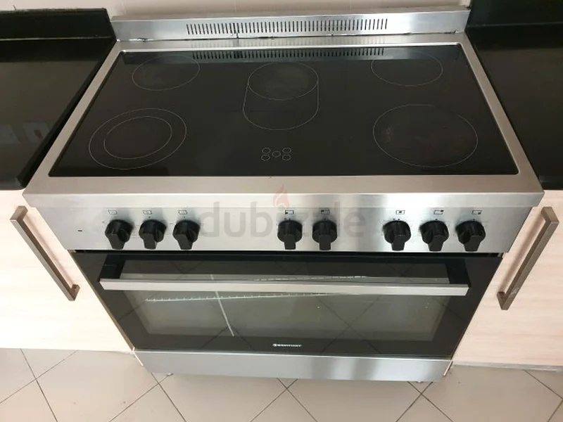 WolfPower 90X60 cm Vitro Ceramic Cooker, 5 Cooking Zones, 98 Liters Electric Oven FREE DELIVERY+WARR63197145296001111