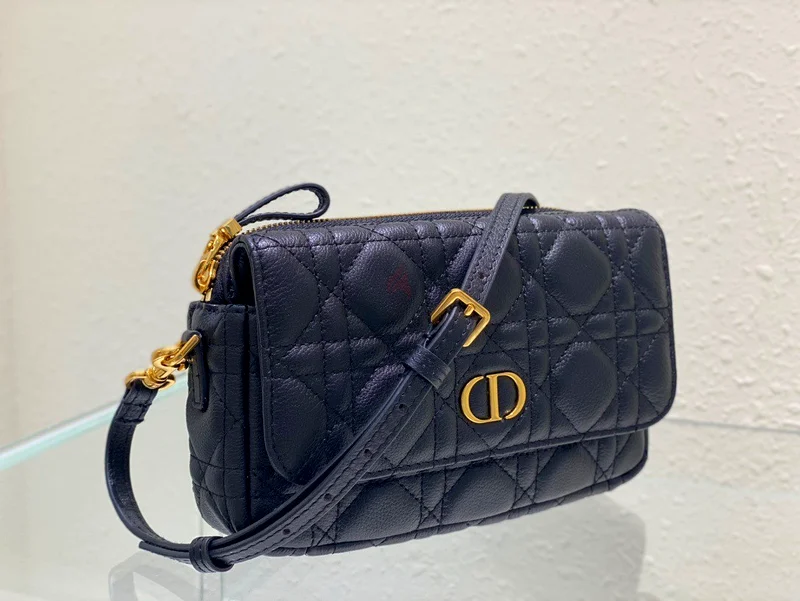 Dior Caro Pouch In Black Cannage Calfskin dubizzle Dubai