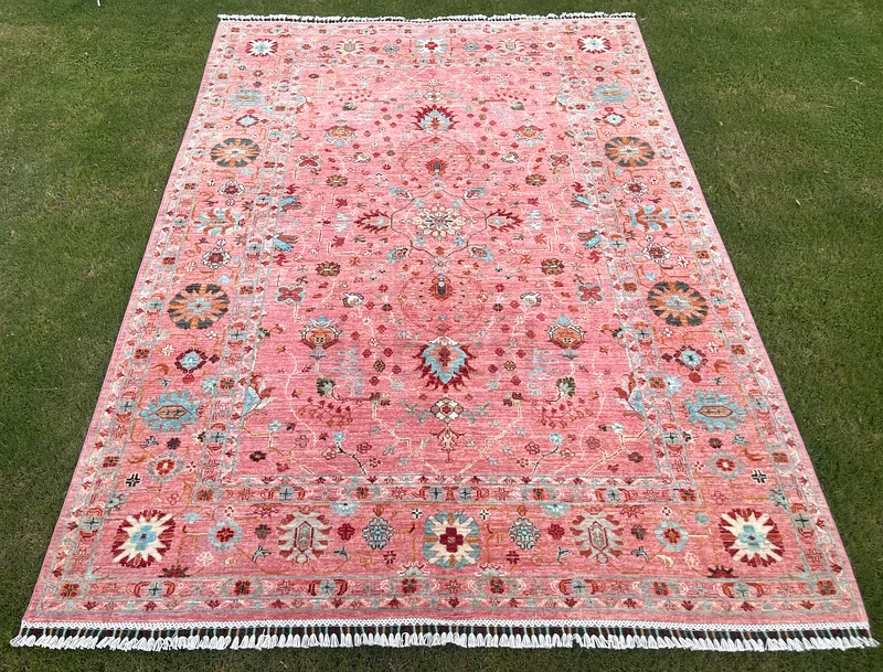 176 x 247 cm | new Handmade Beautiful Sultani Carpet Pink63209348239362111