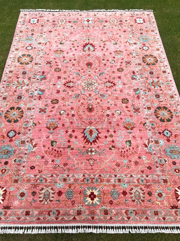 176 x 247 cm | new Handmade Beautiful Sultani Carpet Pink63209348239362112