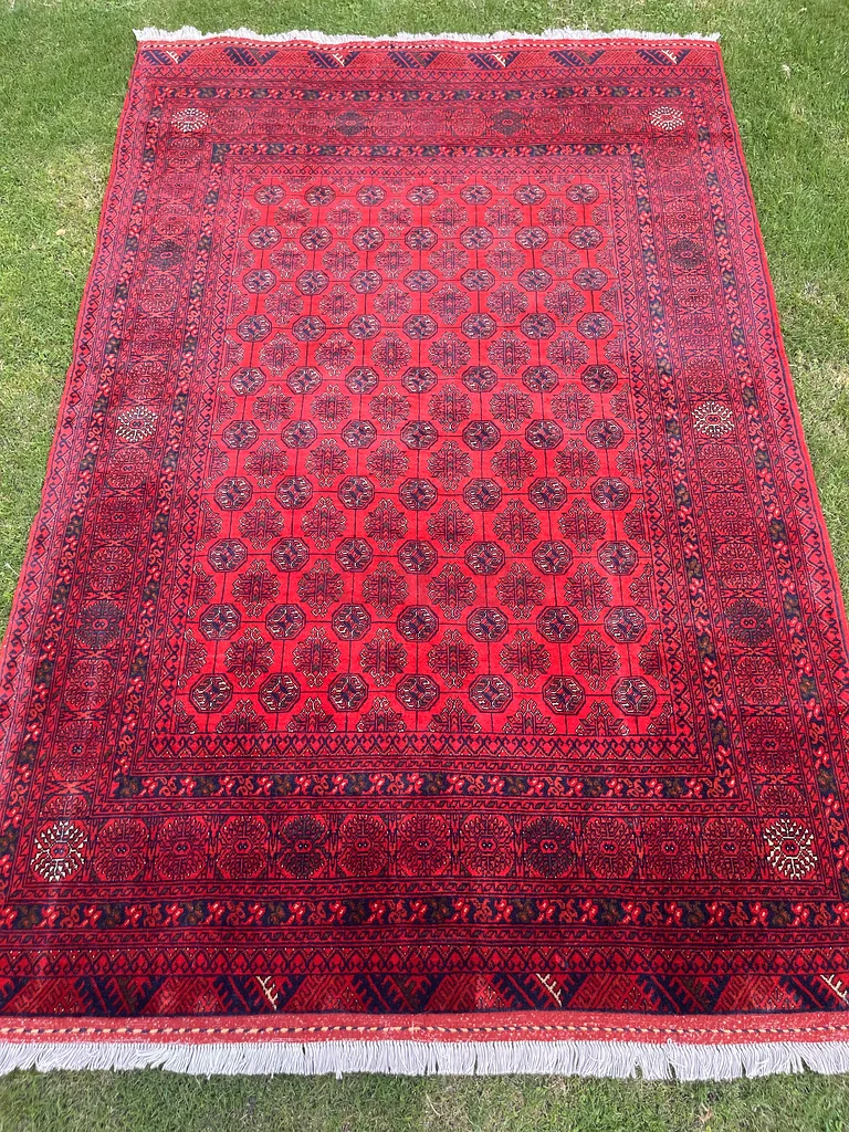 129 x 193 cm | new Handmade Beautiful Biljik Turkmen Carpet63209348690051112