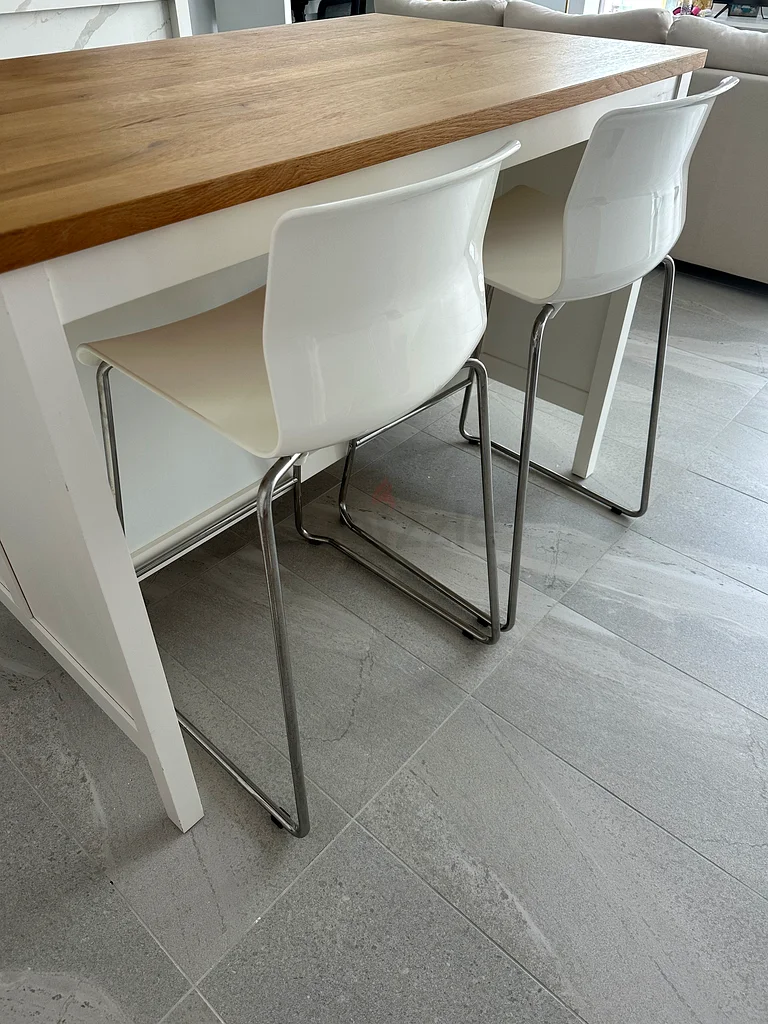 Kitchen Island with 2 bar stools from IKEA