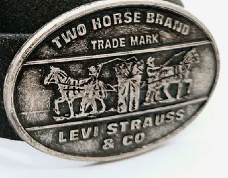 New, Original Levis Black Billie Plaque 2 Horses Belt632411328587551125