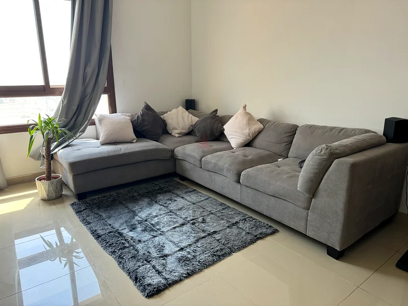 L shape sofa - Grey | dubizzle