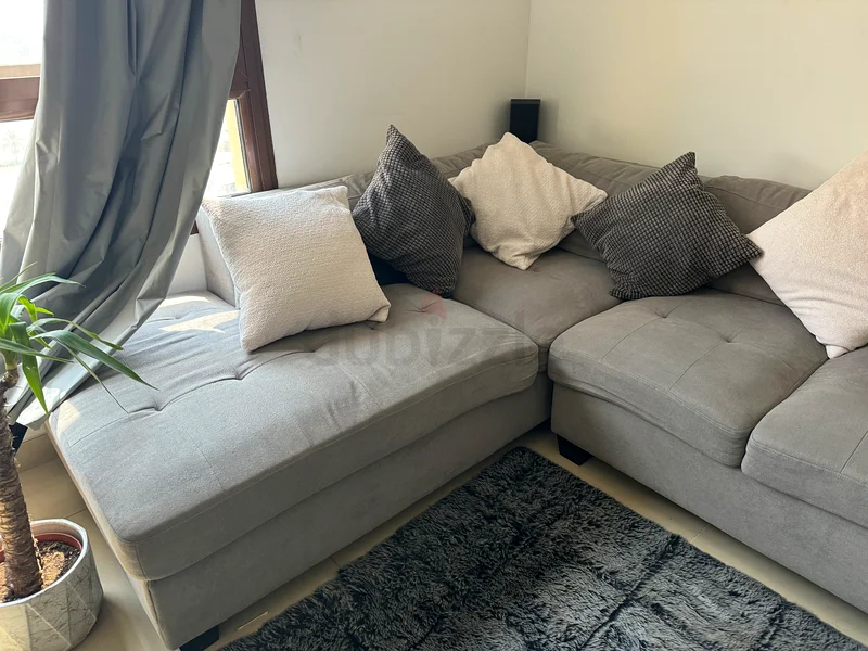 L shape sofa - Grey | dubizzle