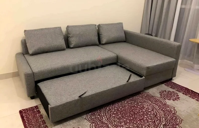 ikea L-shape sofa cumbed with storage like new | dubizzle