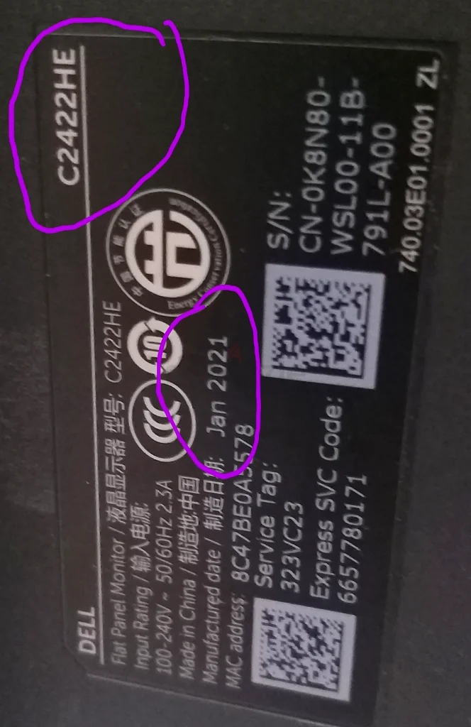 شاشة ديل من نوع C مقاس 24 بوصة بدون إطار، شاشة IPS بدقة Full HD، إضاءة خلفية LED مع كاميرا + مكبر صوت، الموديل رقم C2422HE63257635435777113