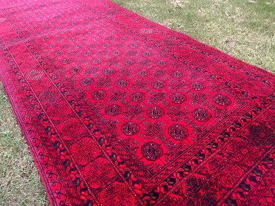89 x 282 cm | new Handmade Beautiful Turkmen Biljik Runner Carpet
