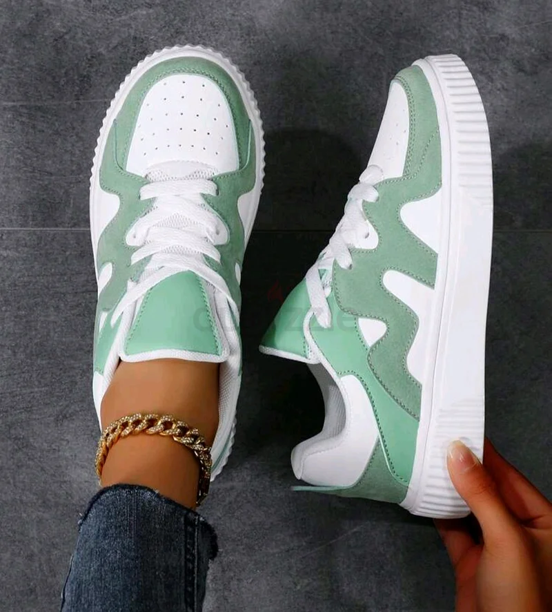 Women Lace-Up Casual Sneakers, Sports Shoes, Skateboard Shoes, Lightweight Street-Style Athletic Sho632645836864011122