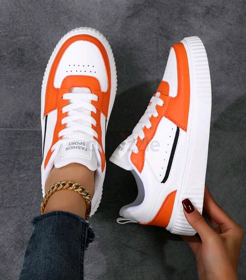 Women Lace-Up Casual Sneakers, Sports Shoes, Skateboard Shoes, Lightweight Street-Style Athletic Sho63264583686401114