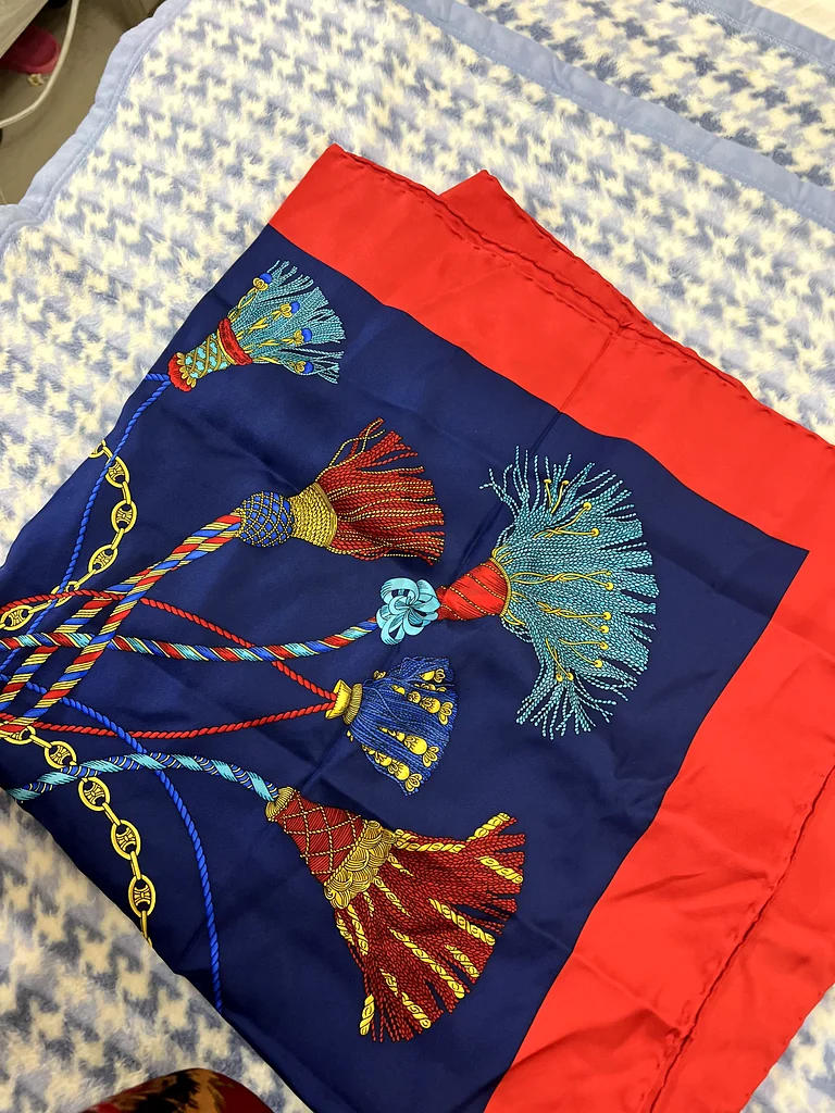 Celine tassle blue scarf63240131158145112