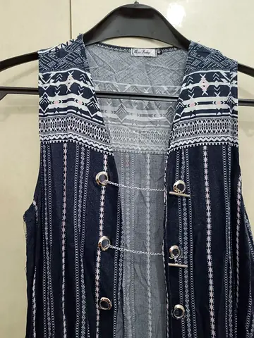 Long open front dress size m