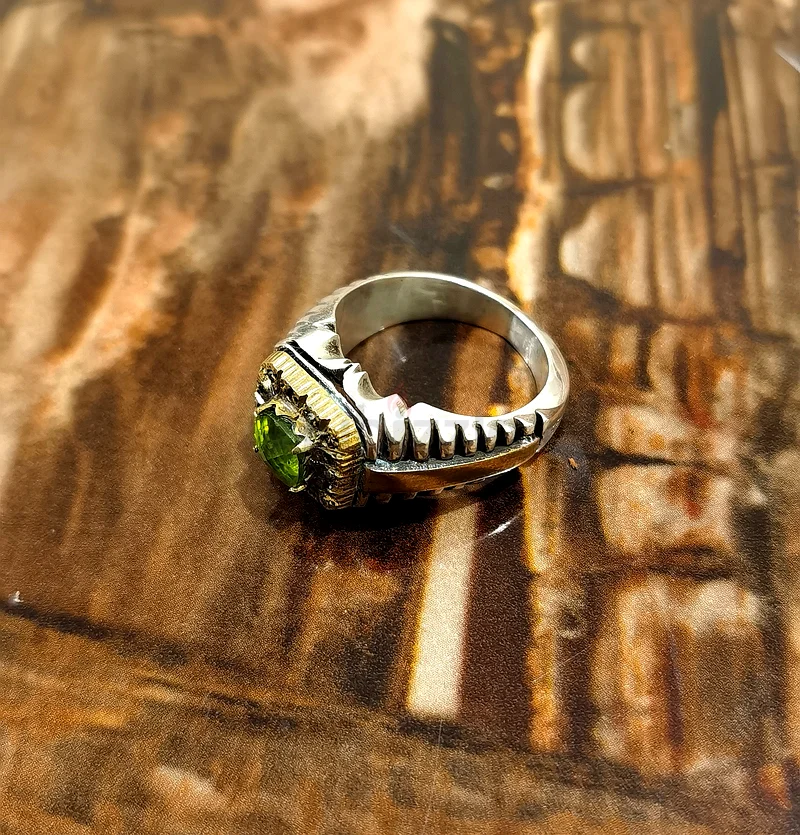 Natural stone Peridot ring - Peridot natural stone ring63173514750081114