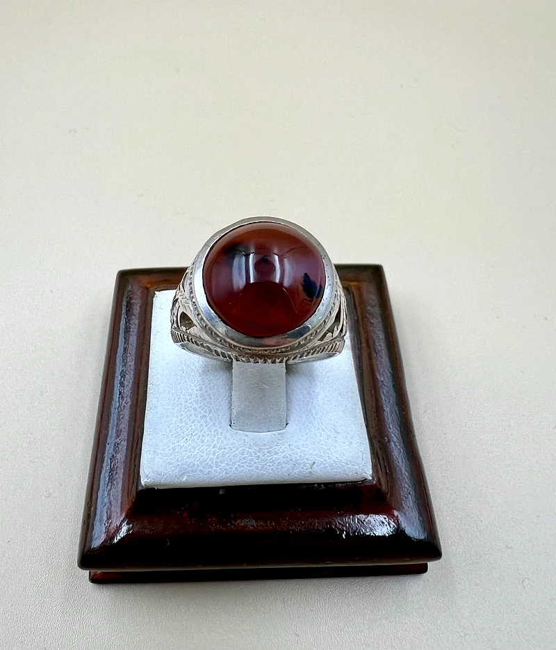Ring with Yemeni agate stone - Yemani Agate Stone63173514756482111