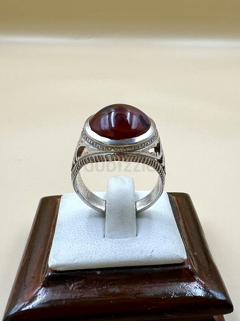 Ring with Yemeni agate stone - Yemani Agate Stone63173514756482112