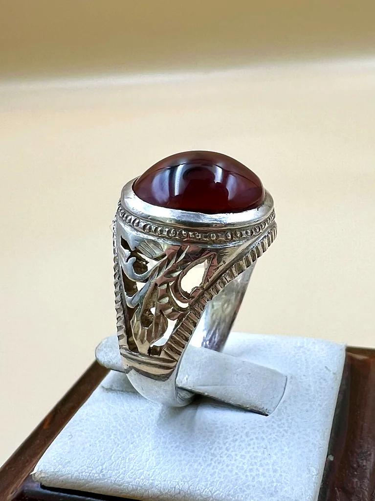 Ring with Yemeni agate stone - Yemani Agate Stone63173514756482113