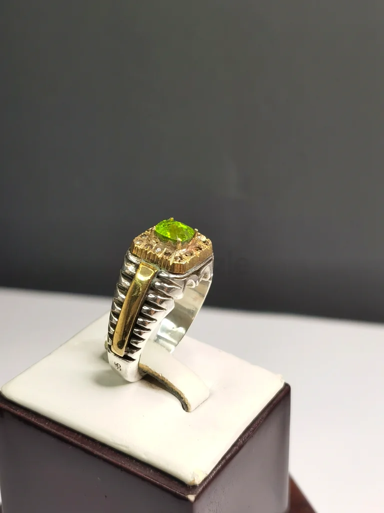 Natural stone Peridot ring - Peridot natural stone ring63173514750081112