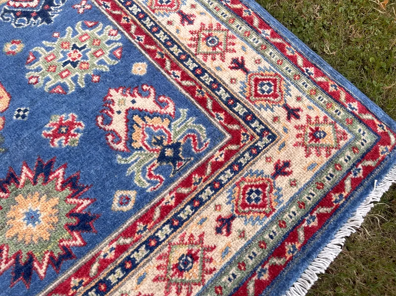 105 x 152 cm | new Handmade Beautiful Kazak Carpet Blue63209348682883114