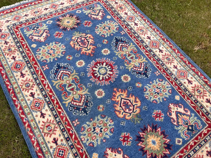 105 x 152 cm | new Handmade Beautiful Kazak Carpet Blue63209348682883112