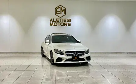 MERCEDES BENZ C300  WHITE COLOR MODEL 2019 57,000 KM GERMAN Spec