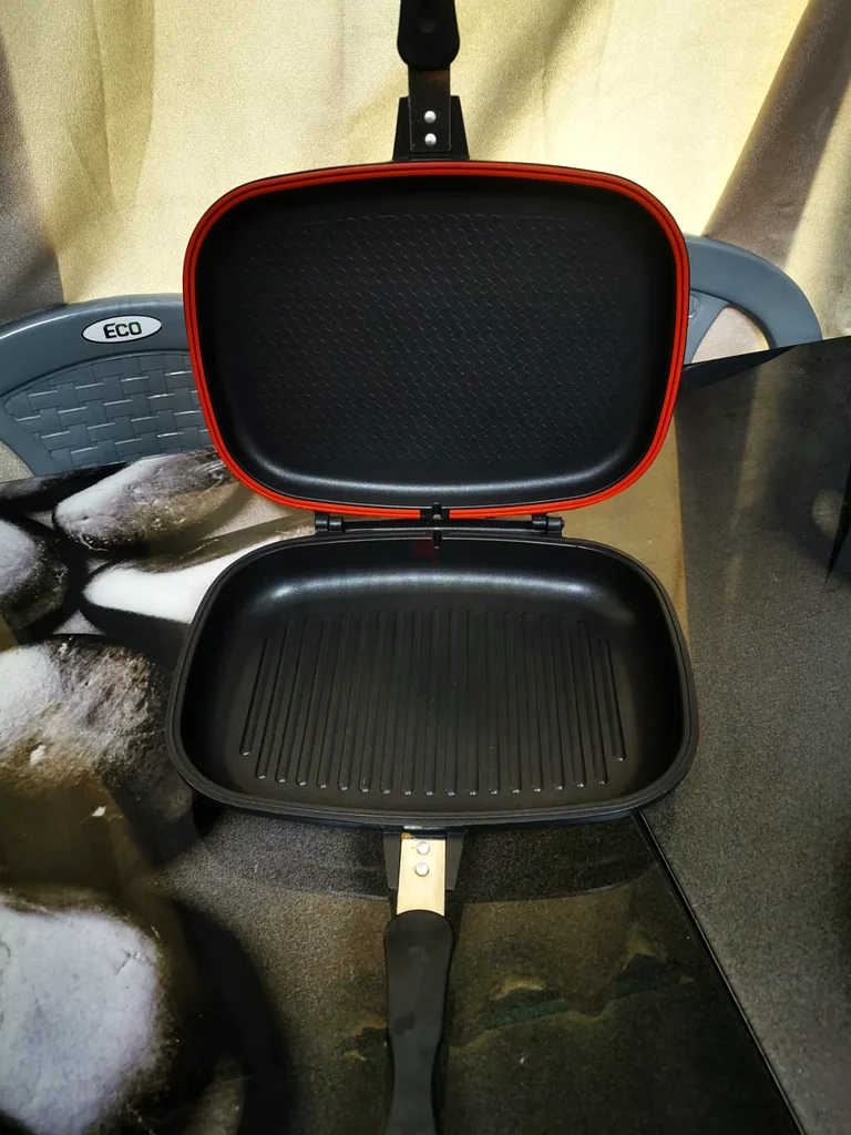 Tefal Cast Iron Square Grill Double Loop Handles, Griddle Pan دوبيزل