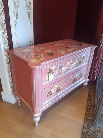 Pink color chest of 2 Drawers